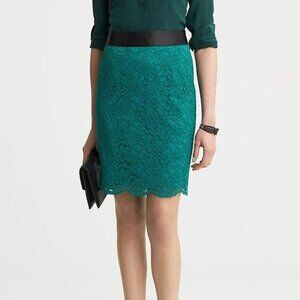 L'Wren Scott Collection Teal Lace Skirt - Banana Republic - Women's Size 4